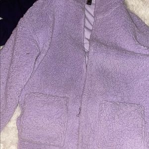 Fluffy purple jacket
